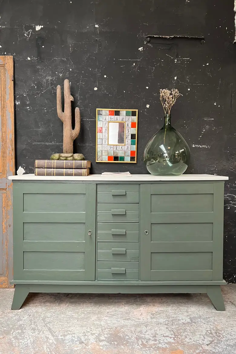 Buffet René Gabriel en bois Années 50