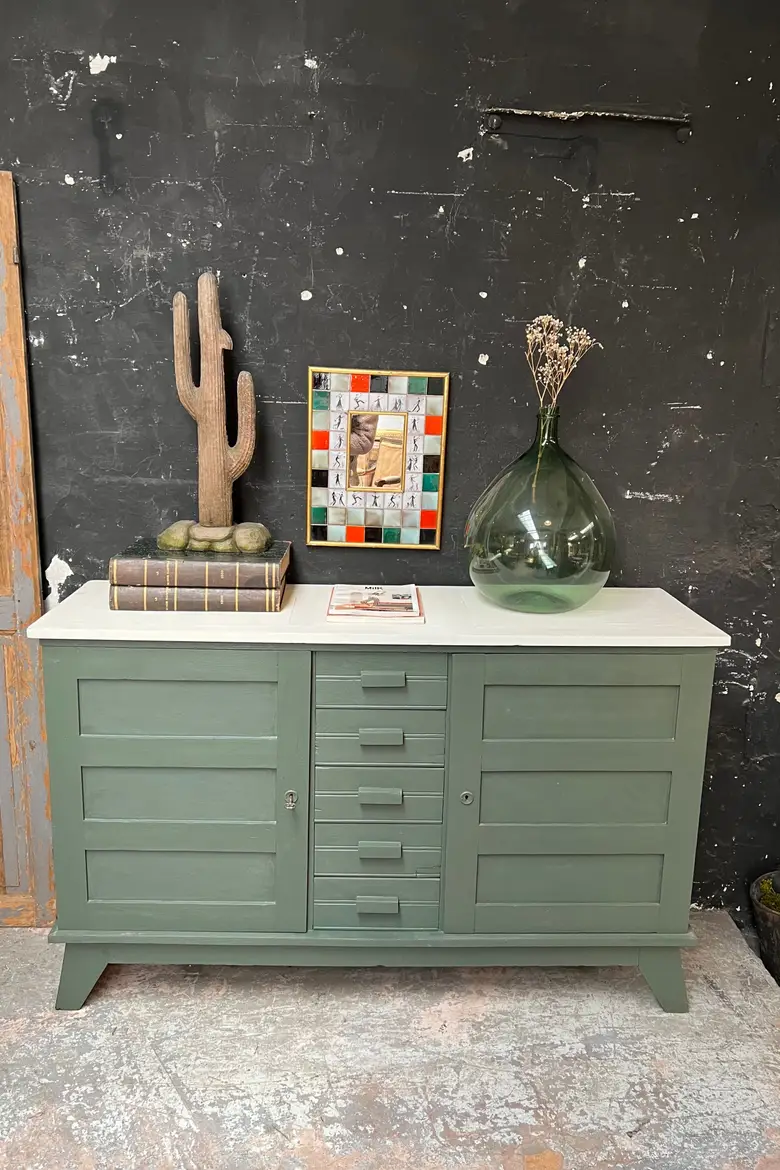 Buffet René Gabriel en bois Années 50
