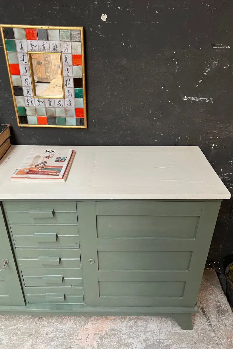 Buffet René Gabriel en bois Années 50