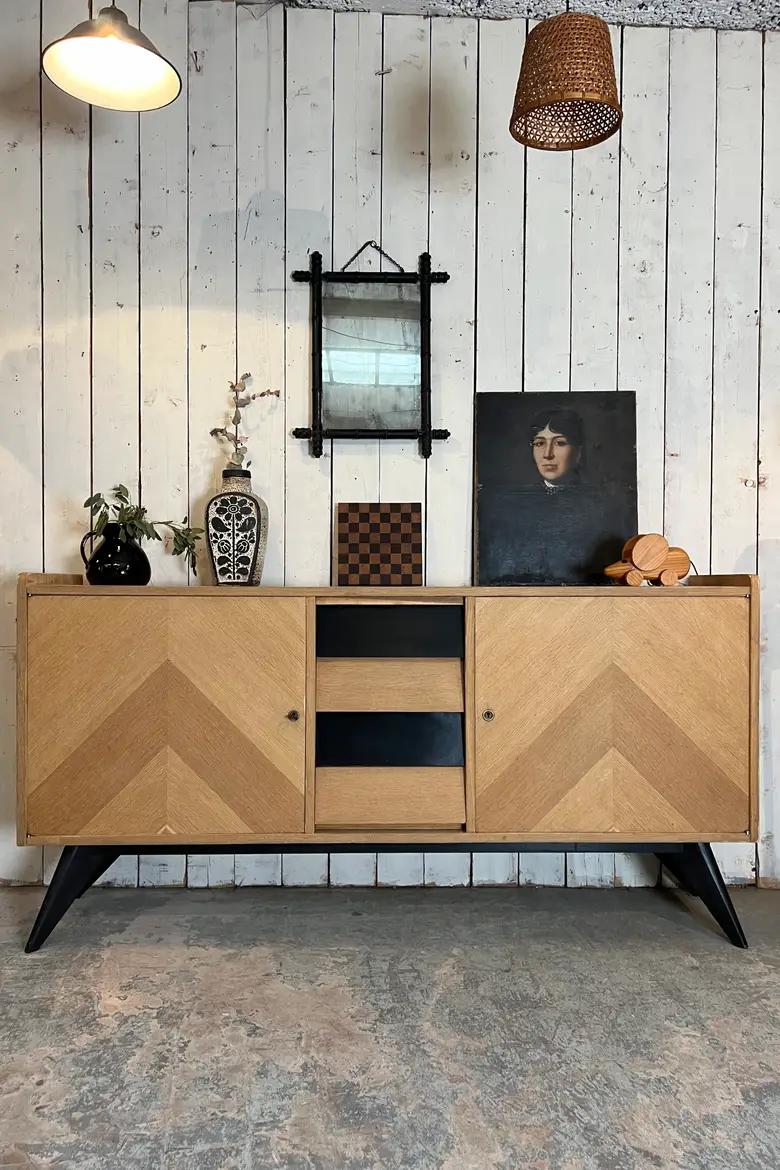 Buffet vintage pieds compas