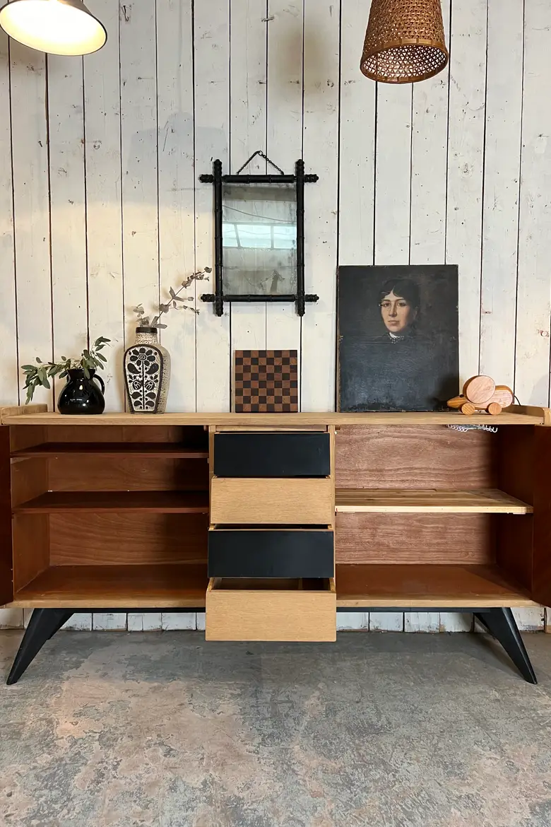 Buffet vintage pieds compas
