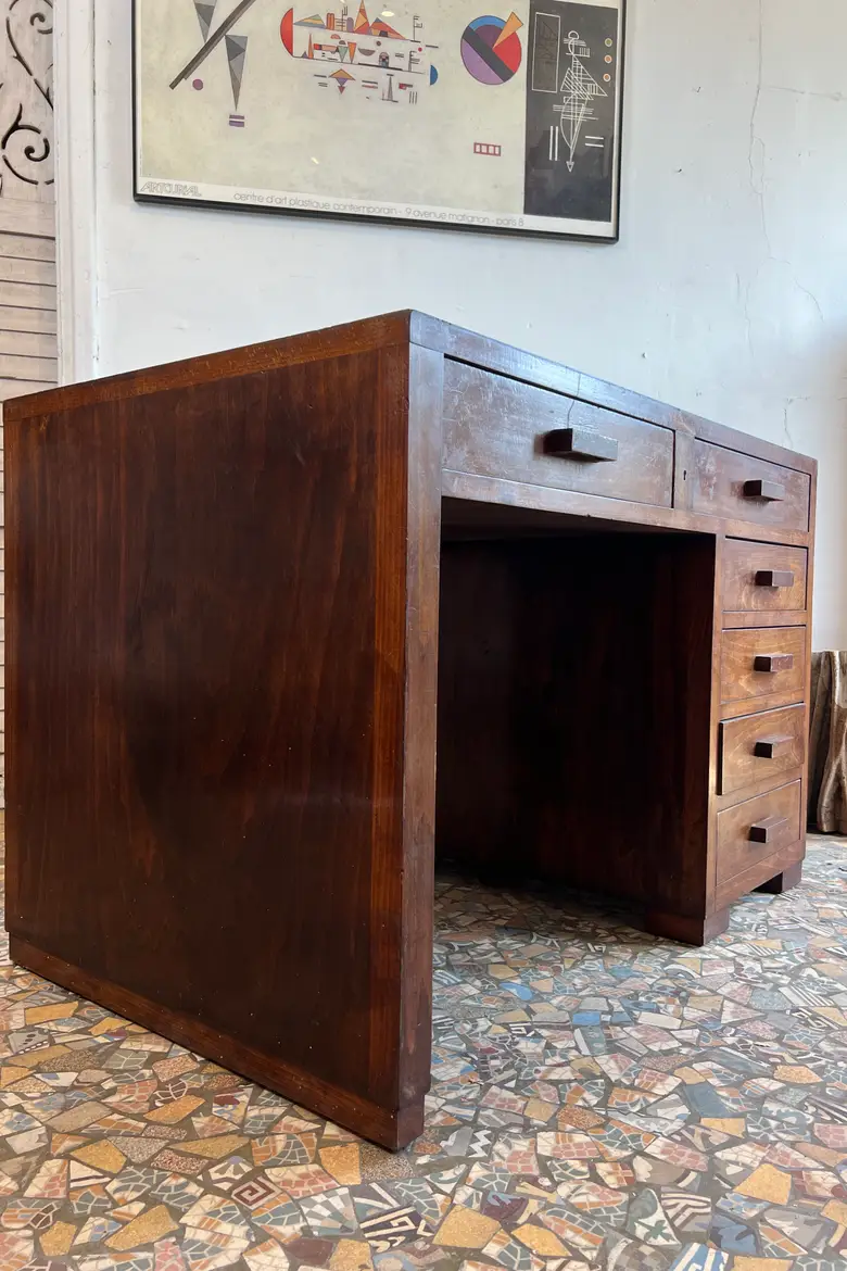 Bureau Art déco en noyer - années 1930