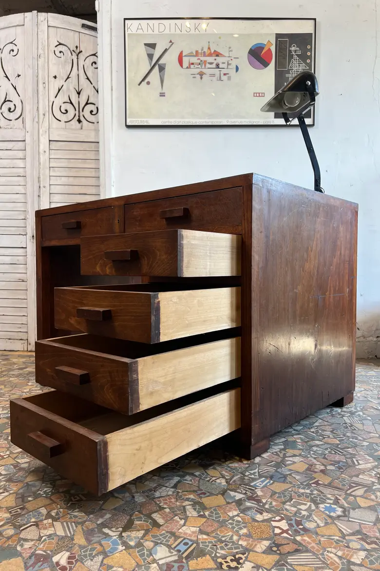Bureau Art déco en noyer - années 1930