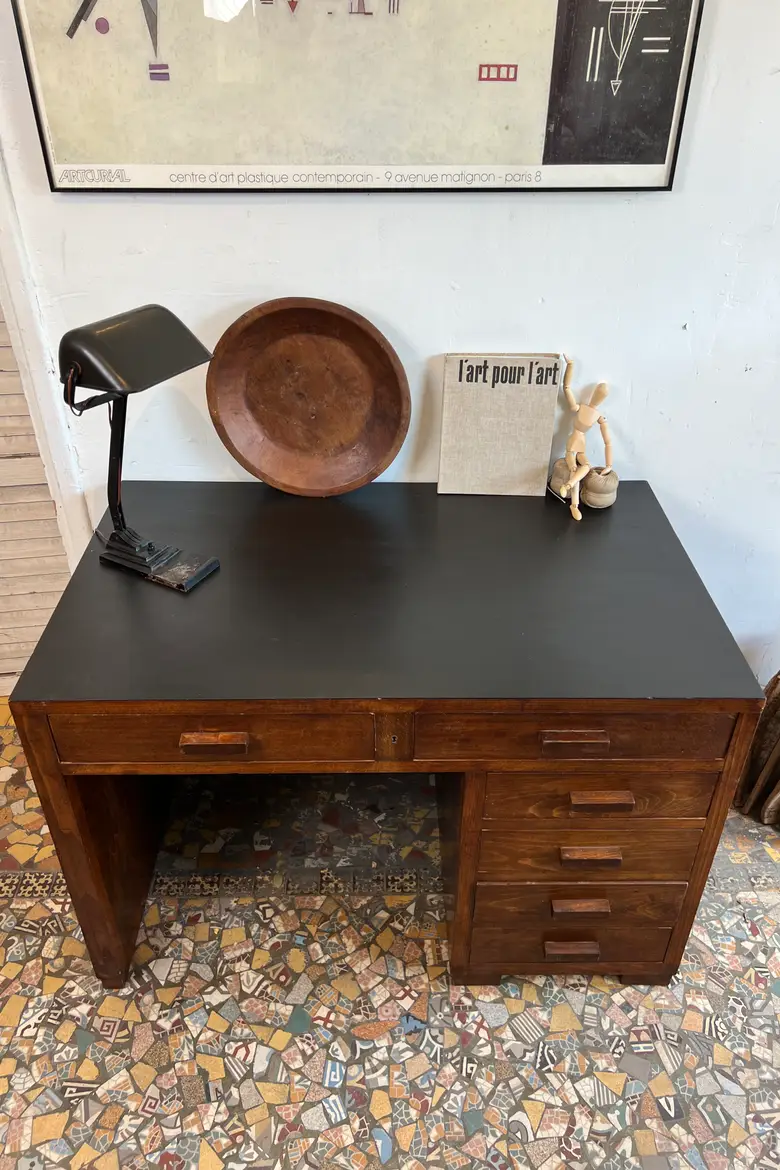 Bureau Art déco en noyer - années 1930