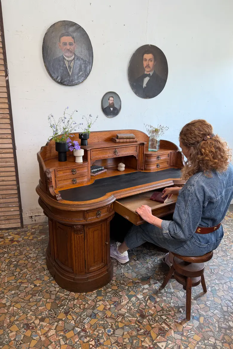 Bureau comptoir Napoléon III