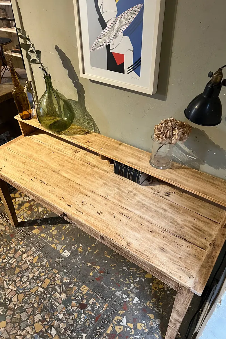 Bureau console en peuplier Début XXème