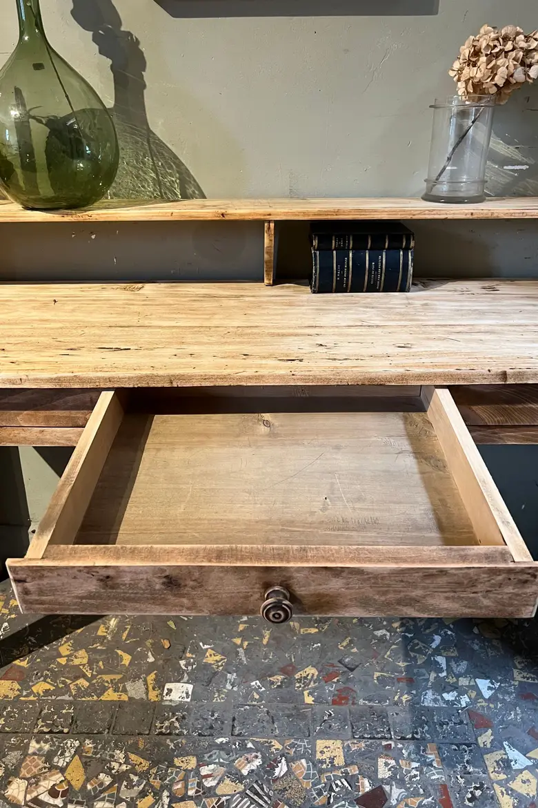 Bureau console en peuplier Début XXème