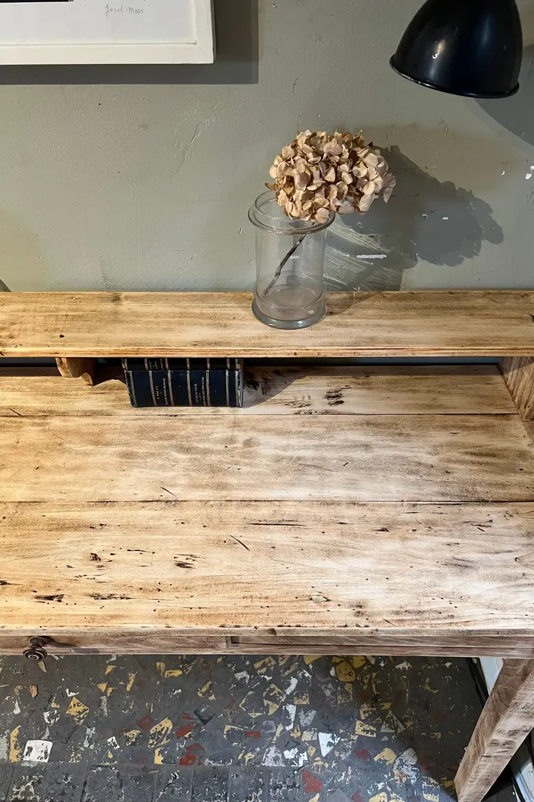 Bureau console en peuplier Début XXème