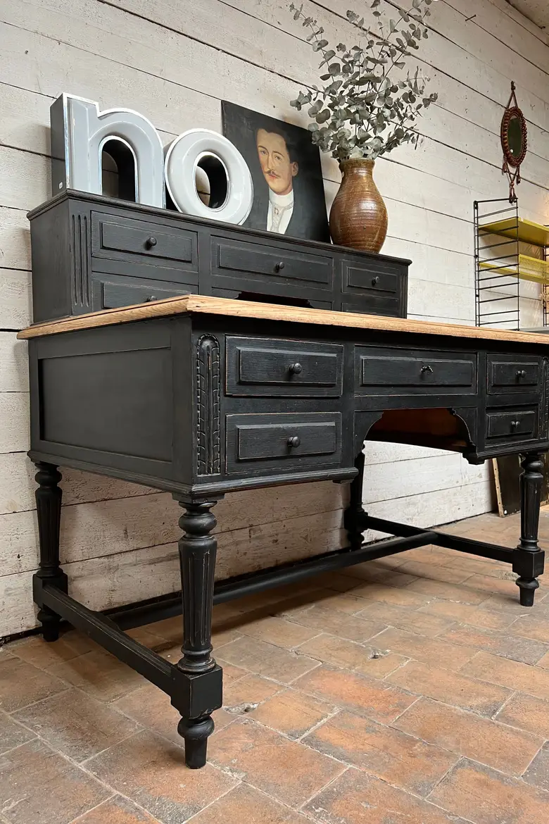 Bureau style Napoléon 3 en chêne Début XXème