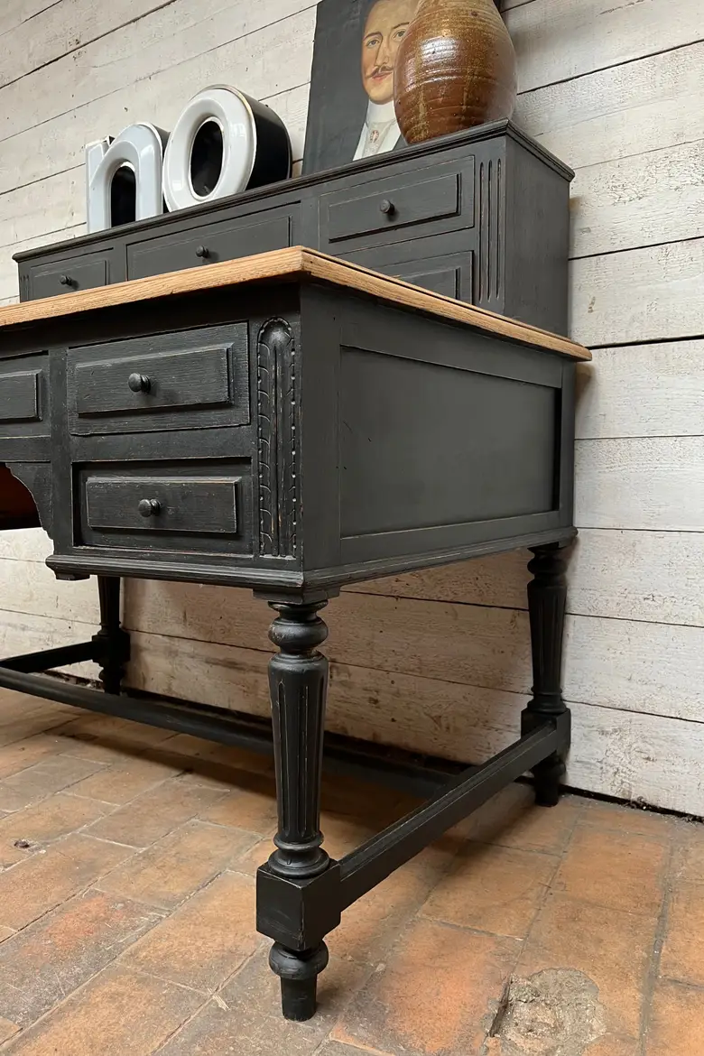 Bureau style Napoléon 3 en chêne Début XXème