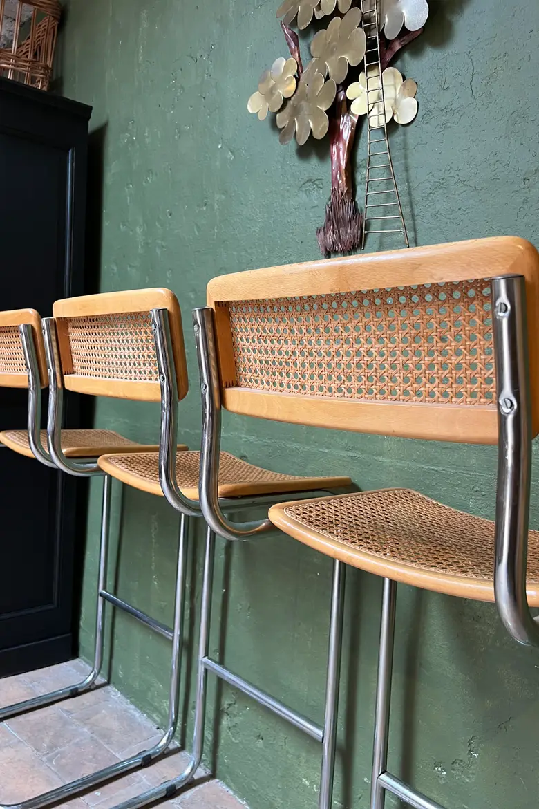 Chaises de bar Marcel Breuer Années 60