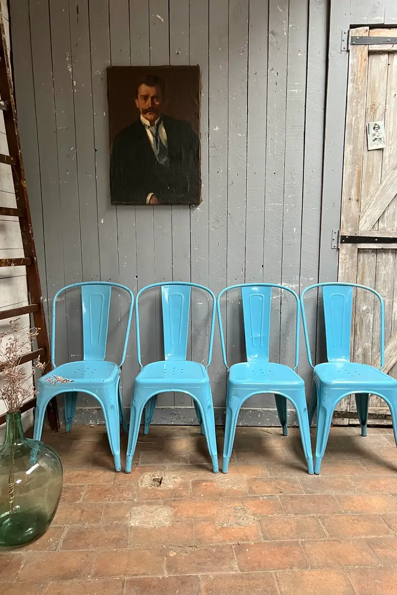 Chaises Tolix couleur d’origine Années 50