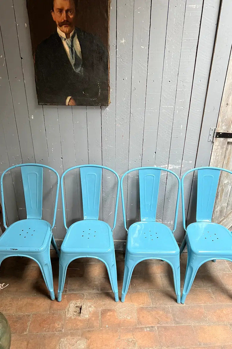 Chaises Tolix couleur d’origine Années 50