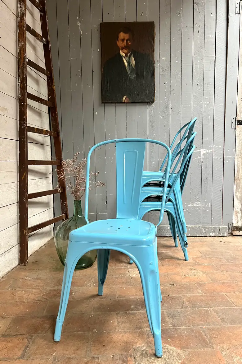 Chaises Tolix couleur d’origine Années 50