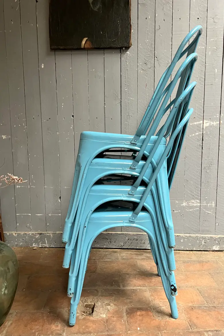 Chaises Tolix couleur d’origine Années 50