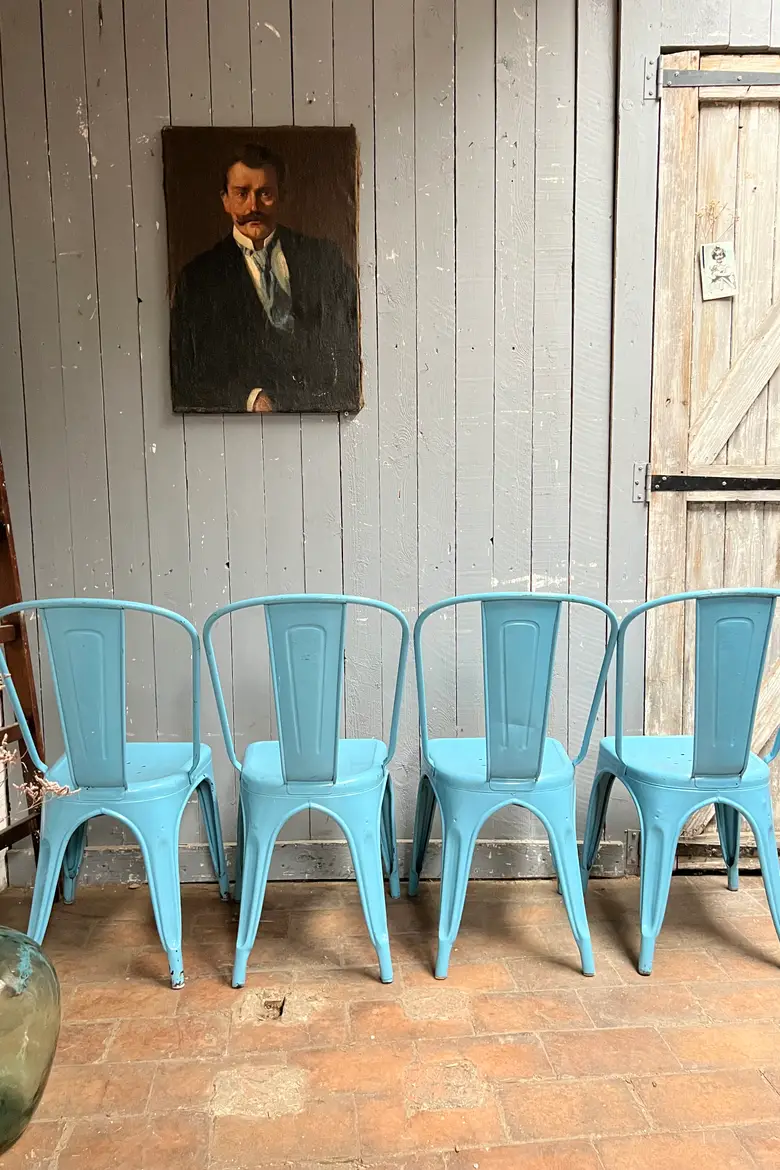 Chaises Tolix couleur d’origine Années 50