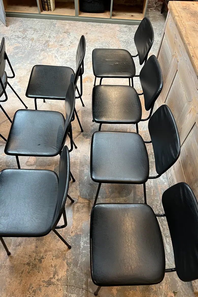 Chaises vintage en Skaï Années 70