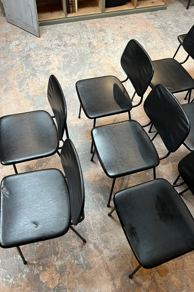 Chaises vintage en Skaï Années 70