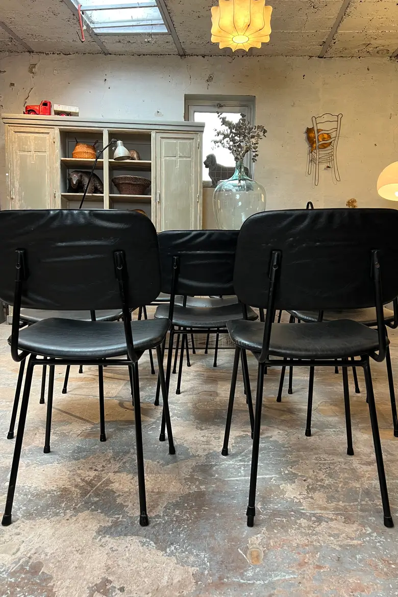 Chaises vintage en Skaï Années 70