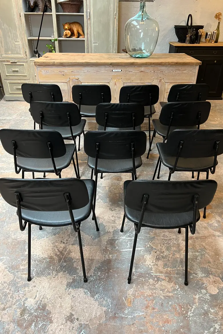 Chaises vintage en Skaï Années 70