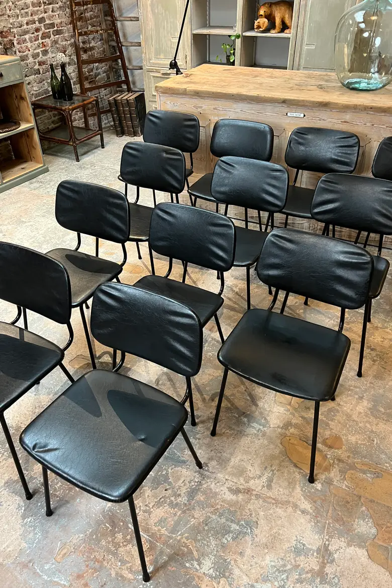 Chaises vintage en Skaï Années 70