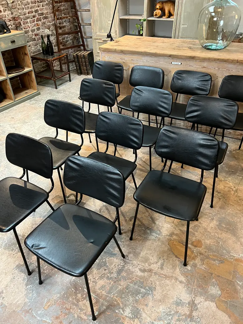 Chaises vintage en Skaï Années 70