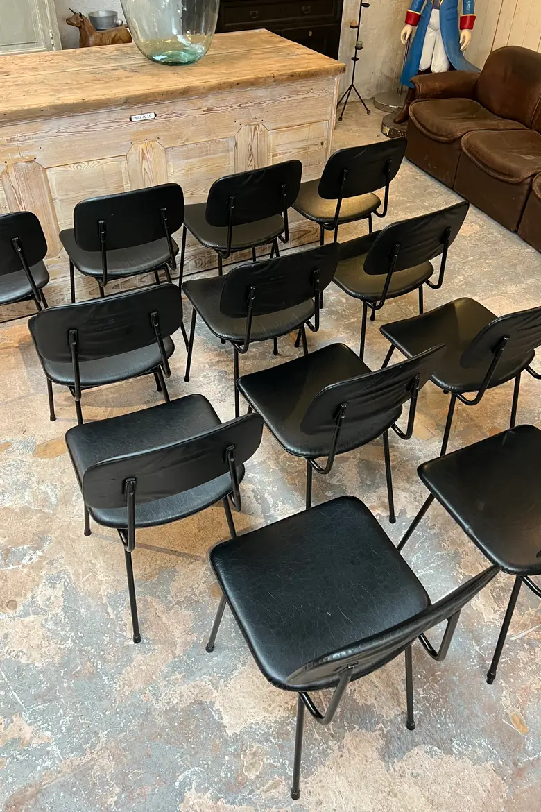 Chaises vintage en Skaï Années 70
