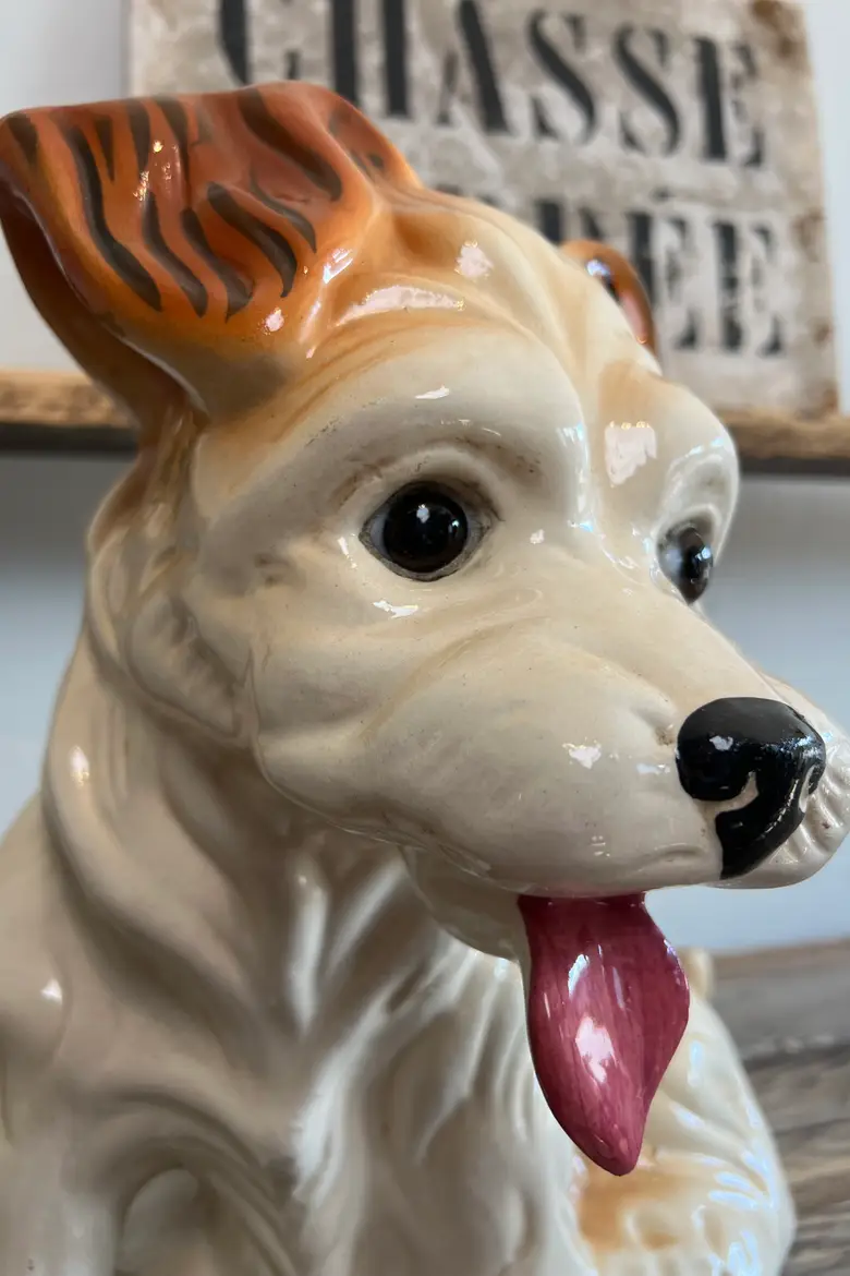 Chien en faïence, années 70