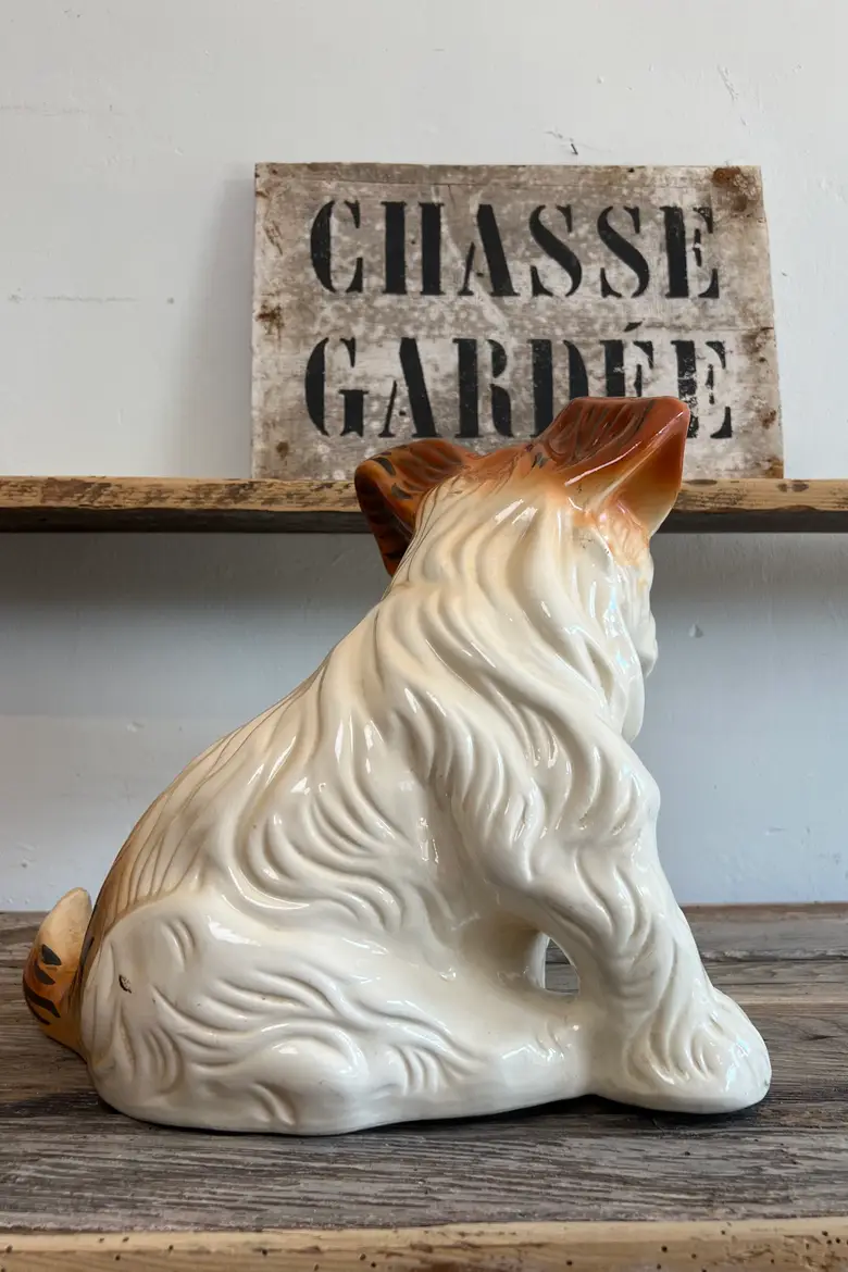 Chien en faïence, années 70