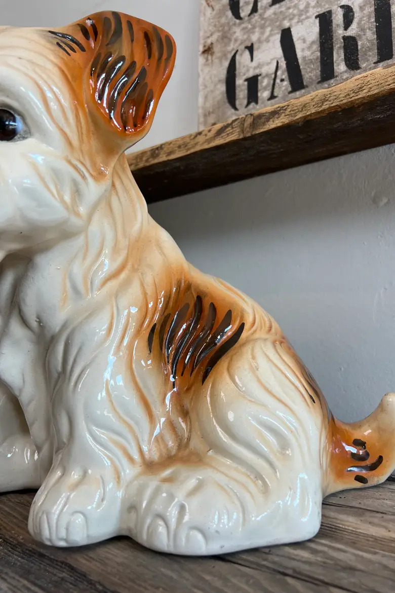 Chien en faïence, années 70