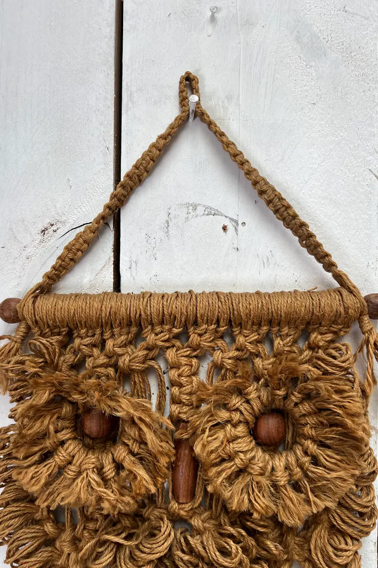 Chouette vintage en macramé