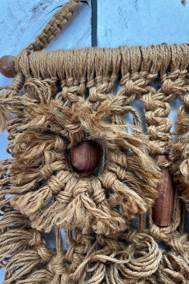 Chouette vintage en macramé