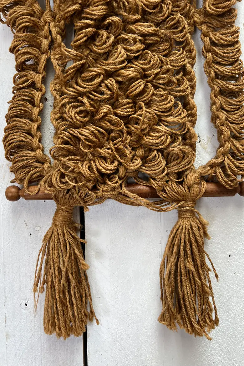 Chouette vintage en macramé
