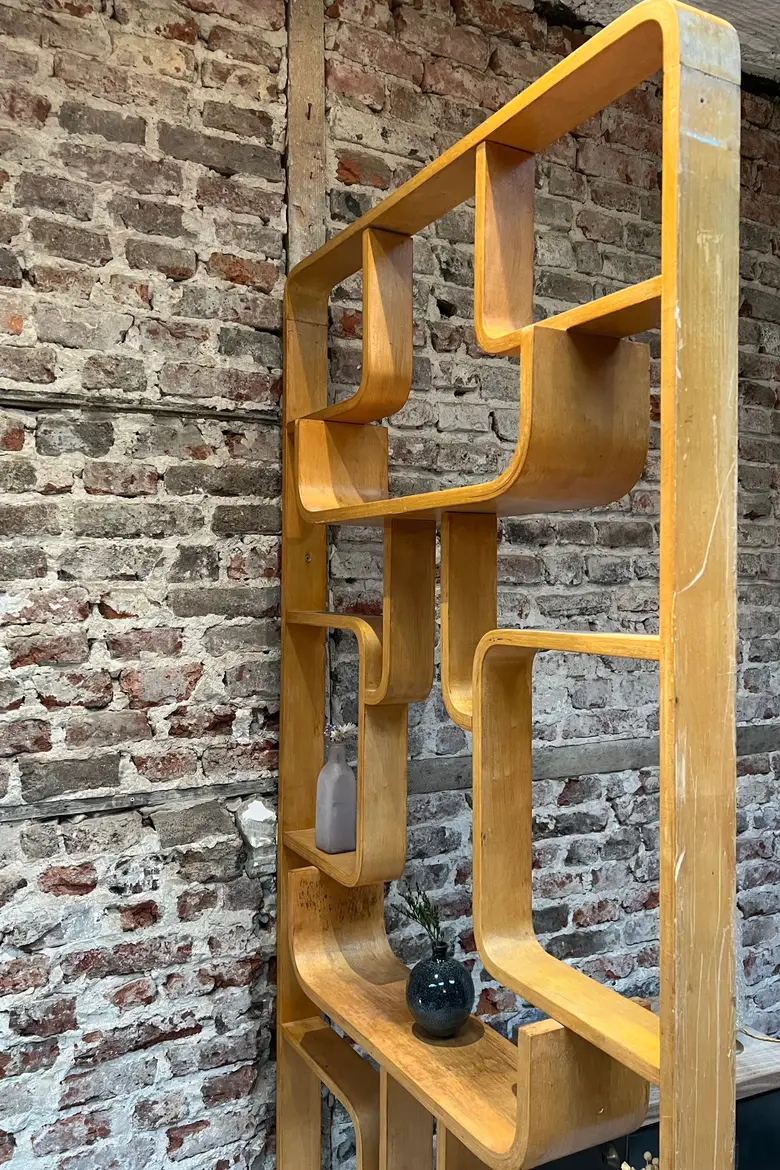 Claustra vintage en bois 1950