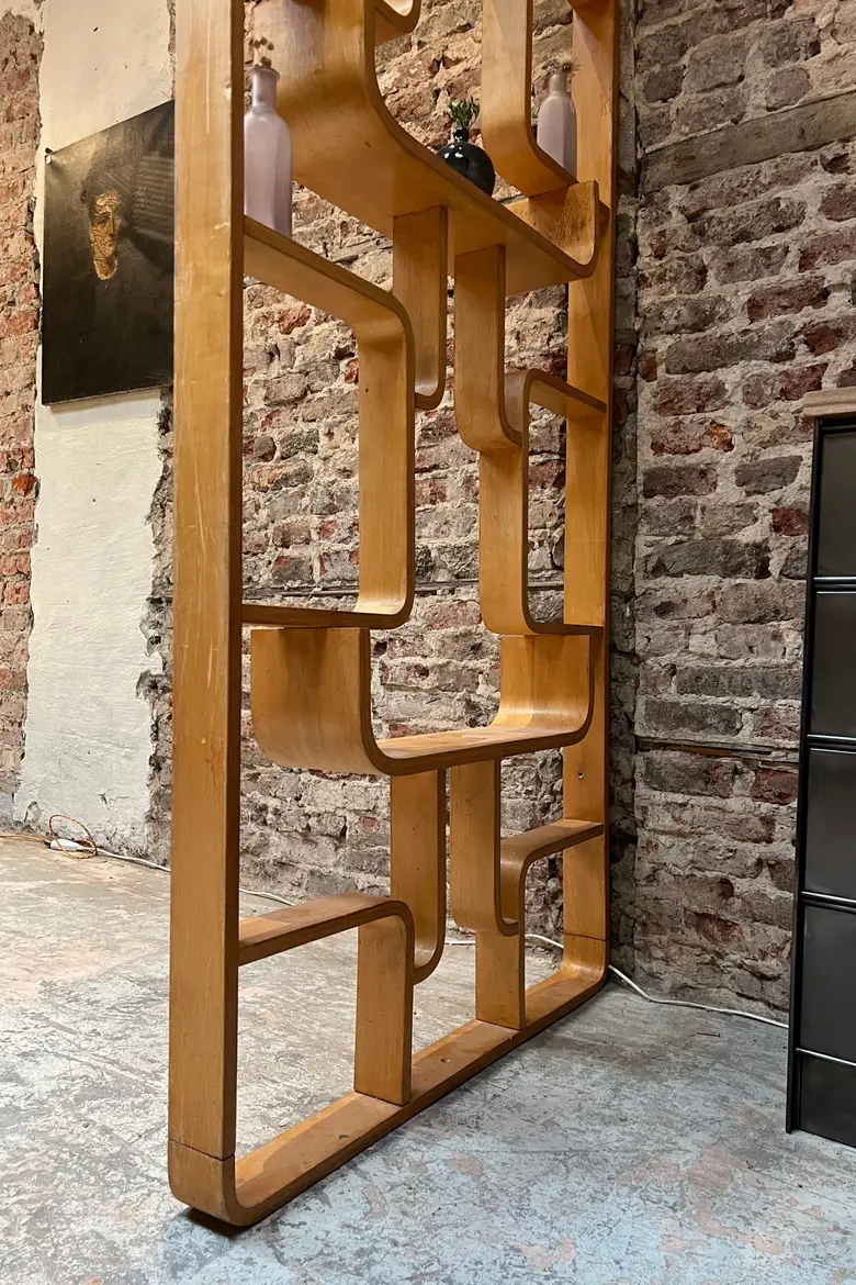 Claustra vintage en bois 1950