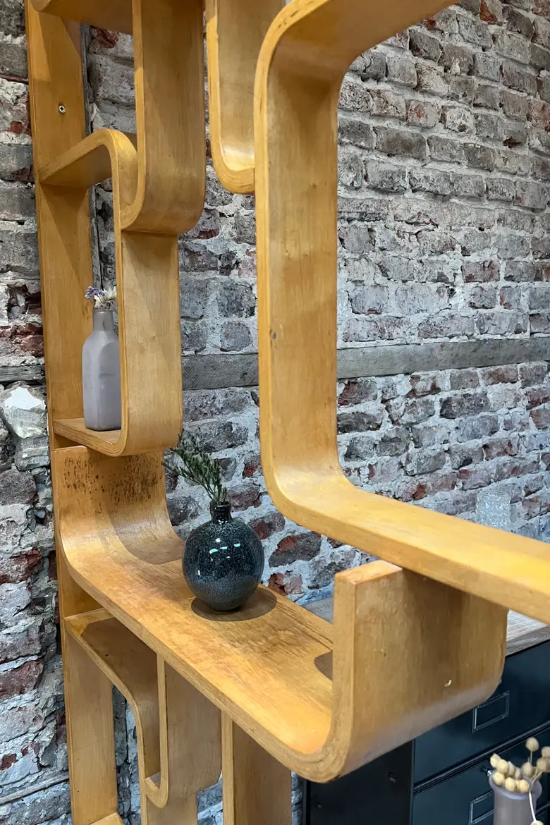 Claustra vintage en bois 1950