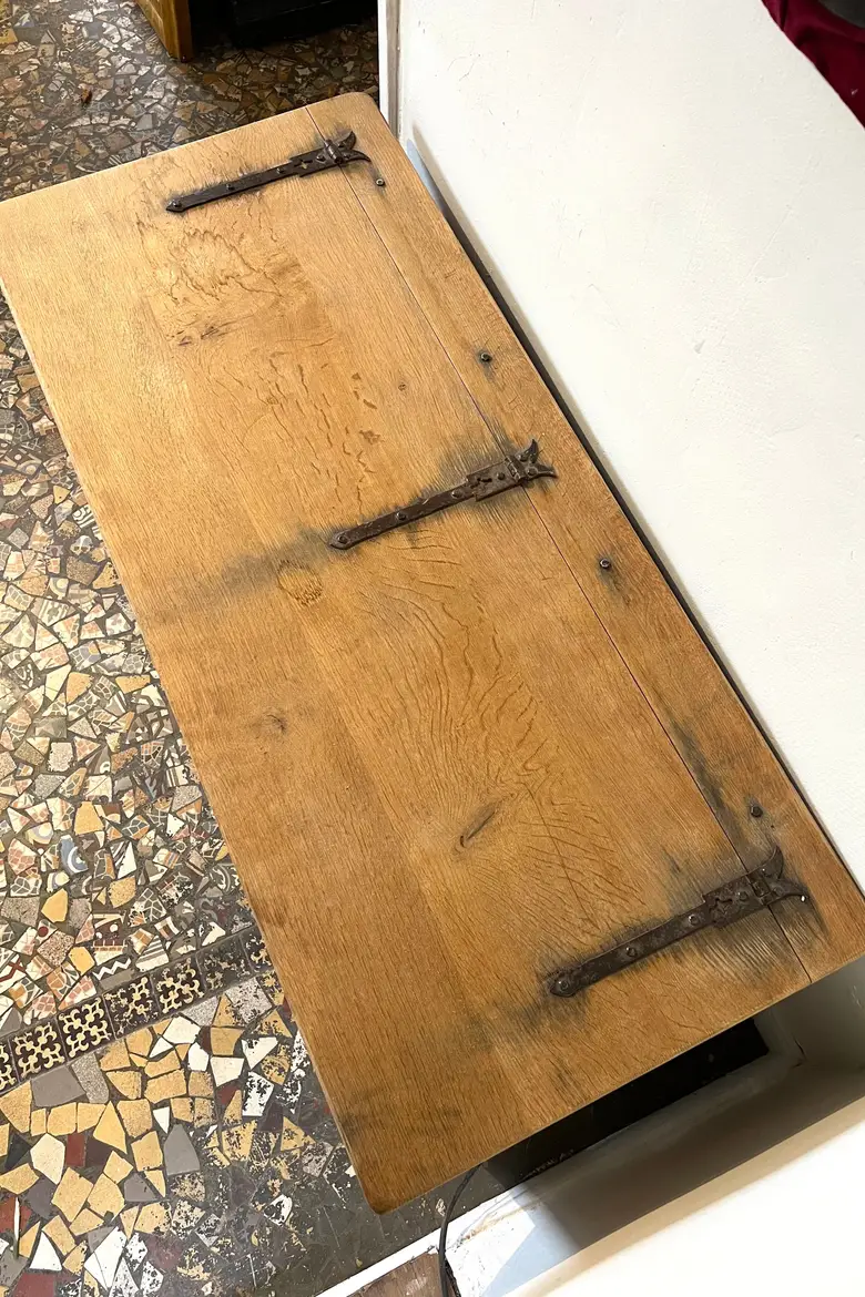 Coffre baroque en chêne de style 18ème