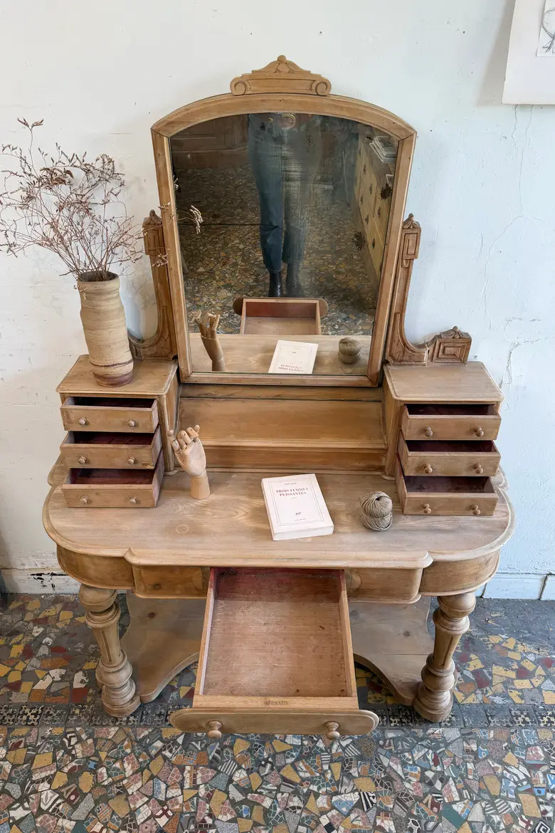 Coiffeuse anglaise en sapin – XIXe siècle
