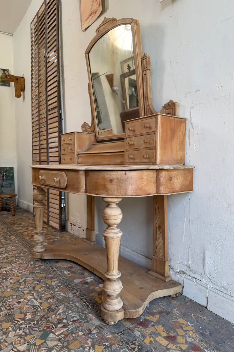Coiffeuse anglaise en sapin – XIXe siècle