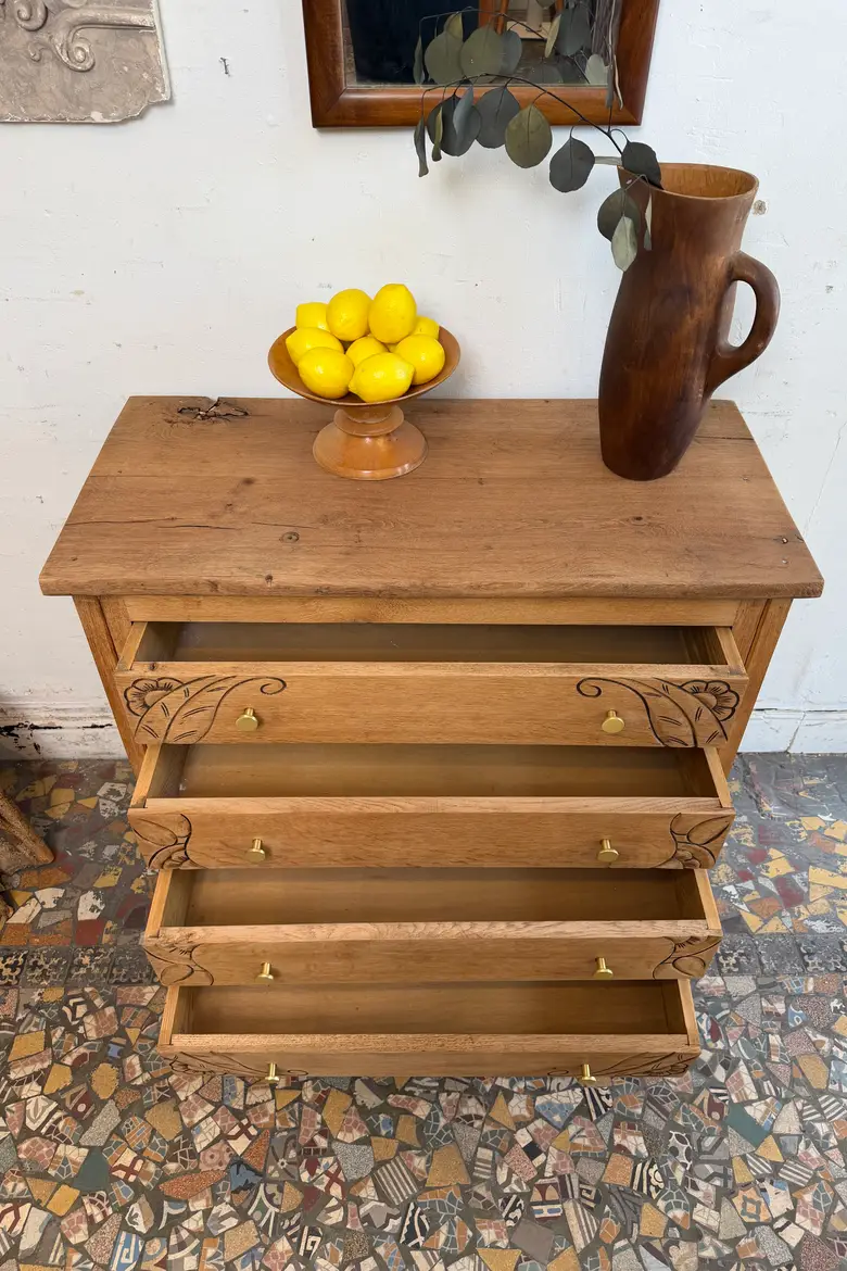 Commode Art déco en chêne – années 1930