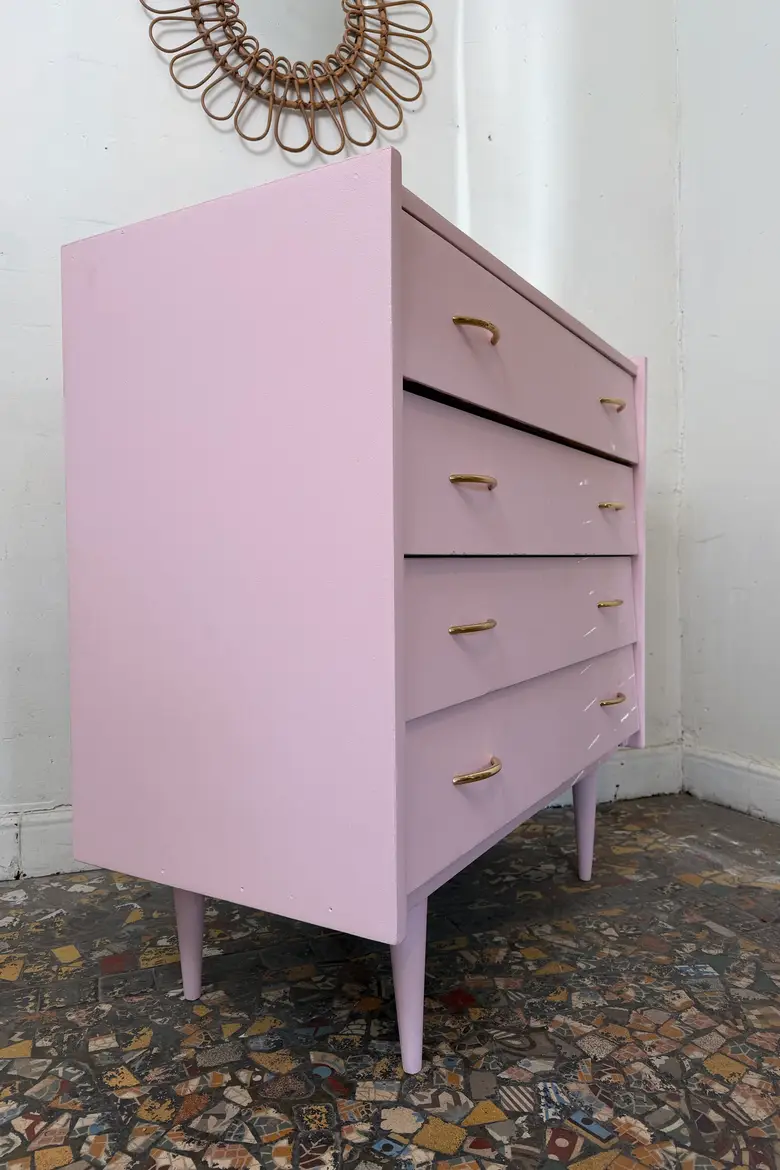Commode vintage rose – Années 50/60