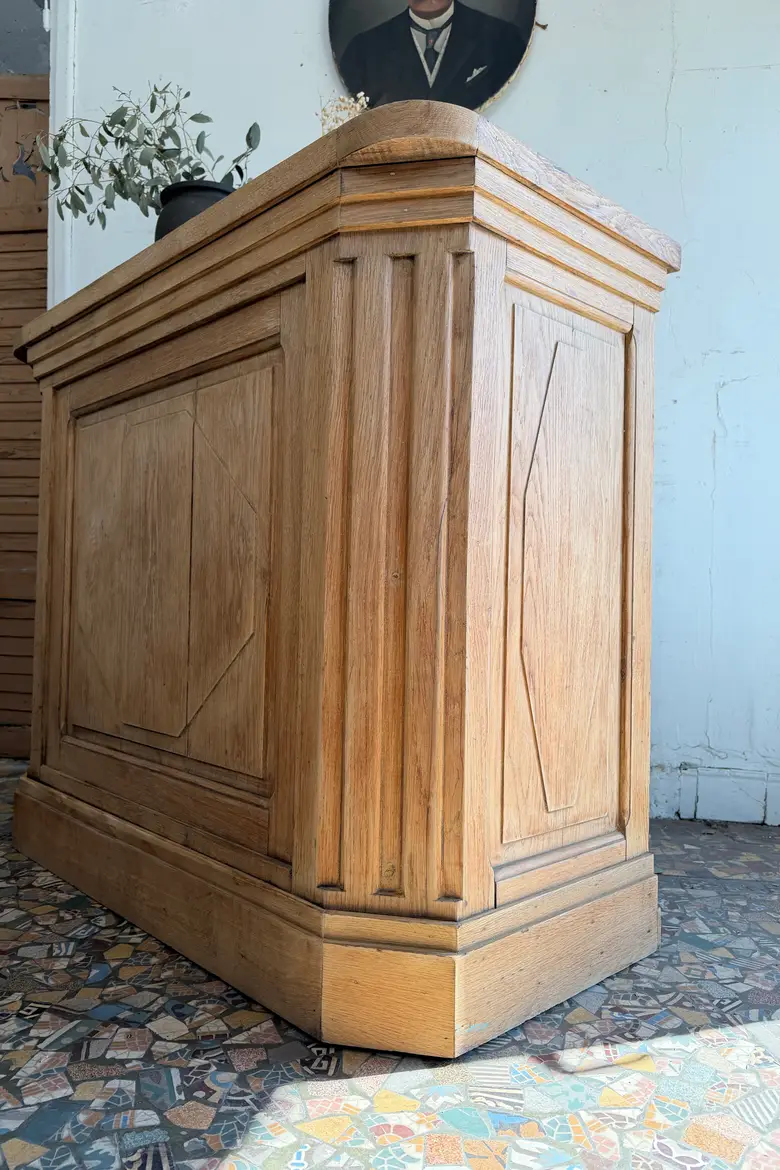 Comptoir art déco en chêne – XXe siècle