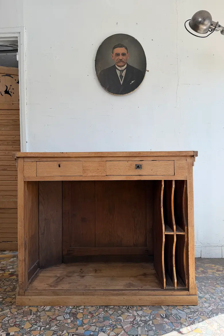 Comptoir art déco en chêne – XXe siècle
