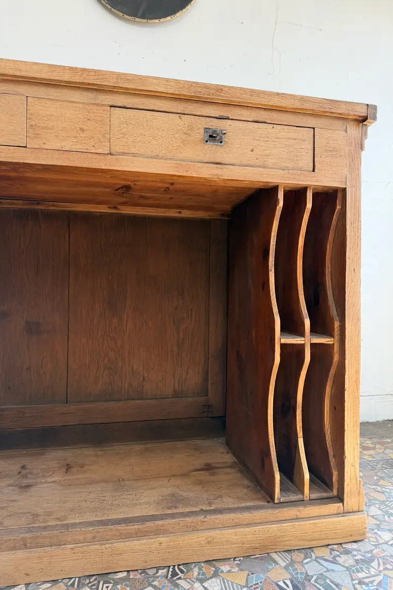 Comptoir art déco en chêne – XXe siècle
