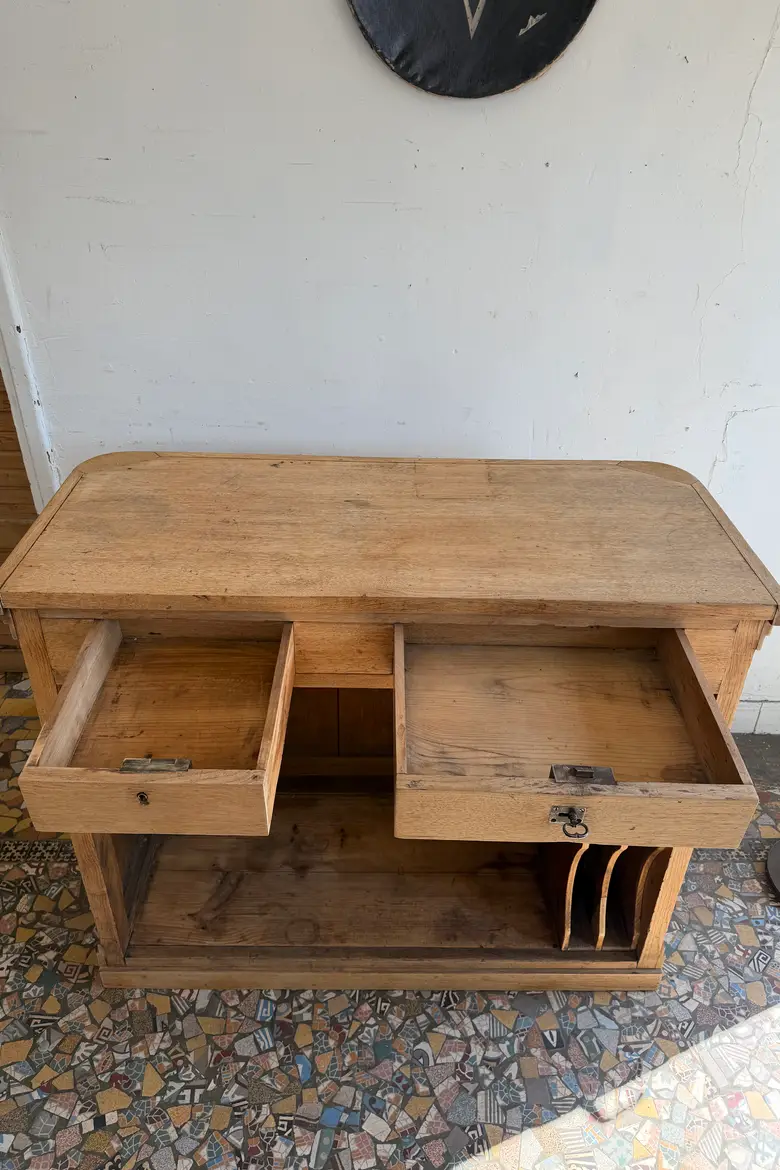 Comptoir art déco en chêne – XXe siècle