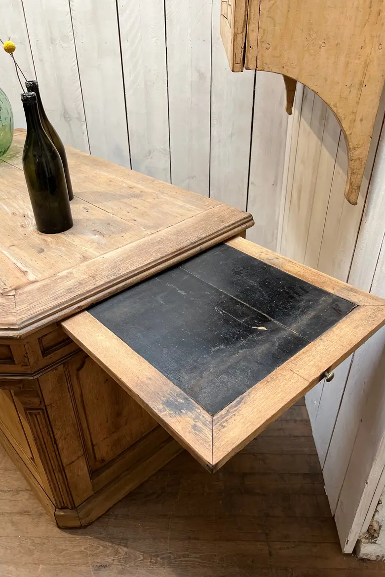 Comptoir / bureau en chêne Début XXème