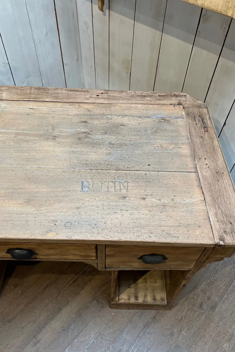 Comptoir / bureau en chêne Début XXème