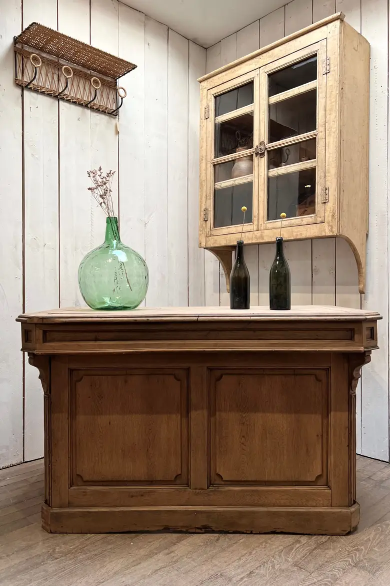 Comptoir / bureau en chêne Début XXème