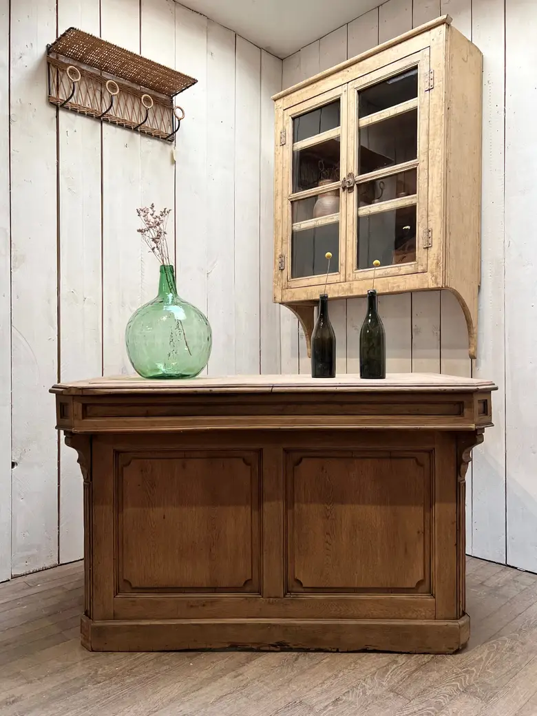 Comptoir / bureau en chêne Début XXème