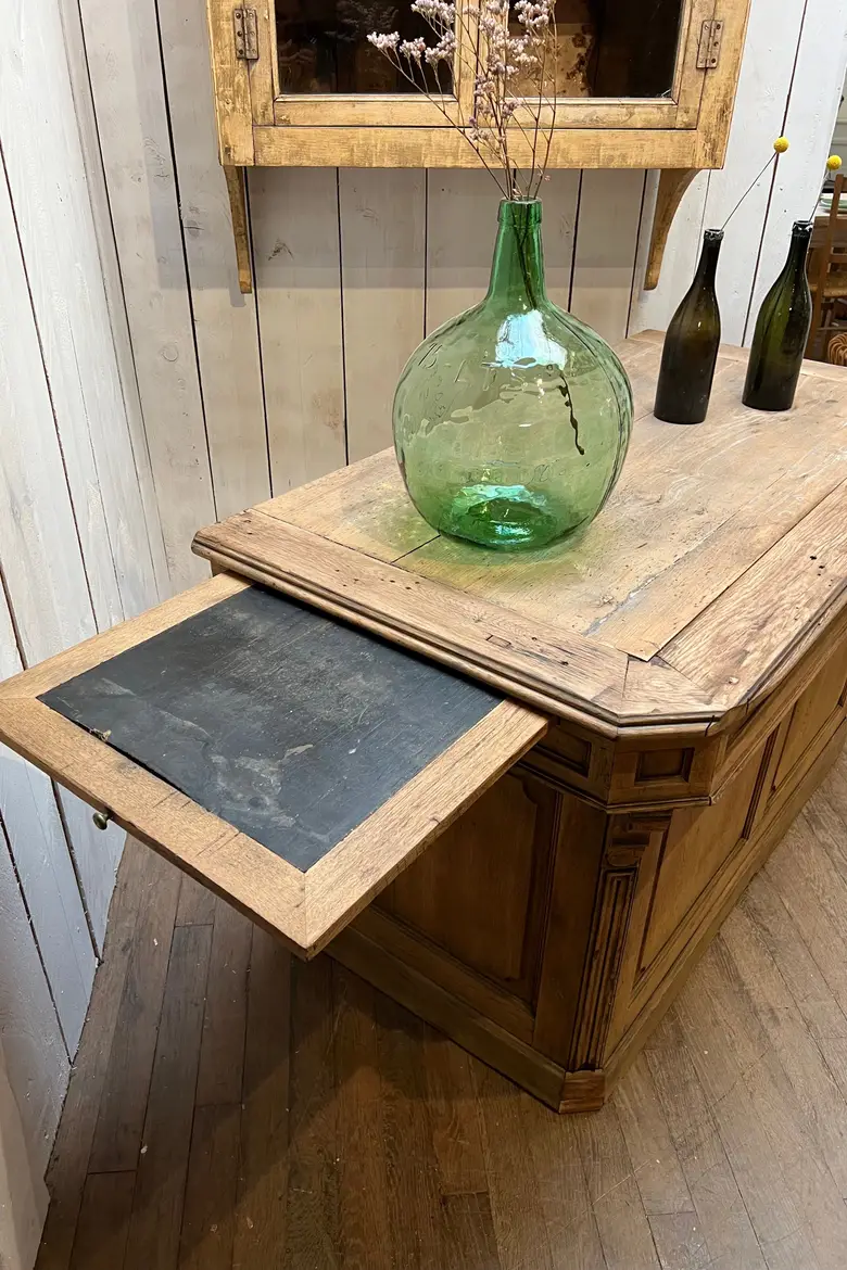 Comptoir / bureau en chêne Début XXème